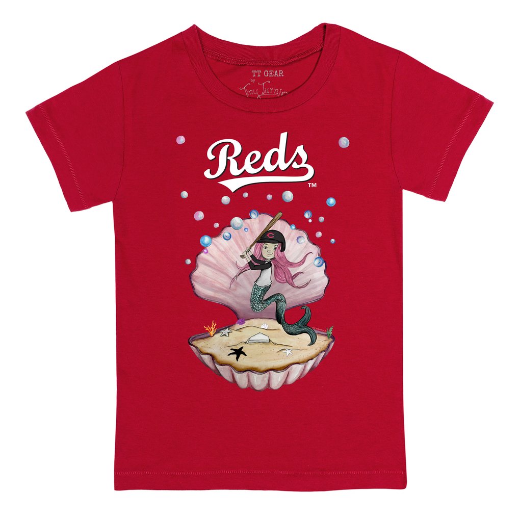 Cincinnati Reds Tiny Turnip Infant Mermaid T-Shirt - Red