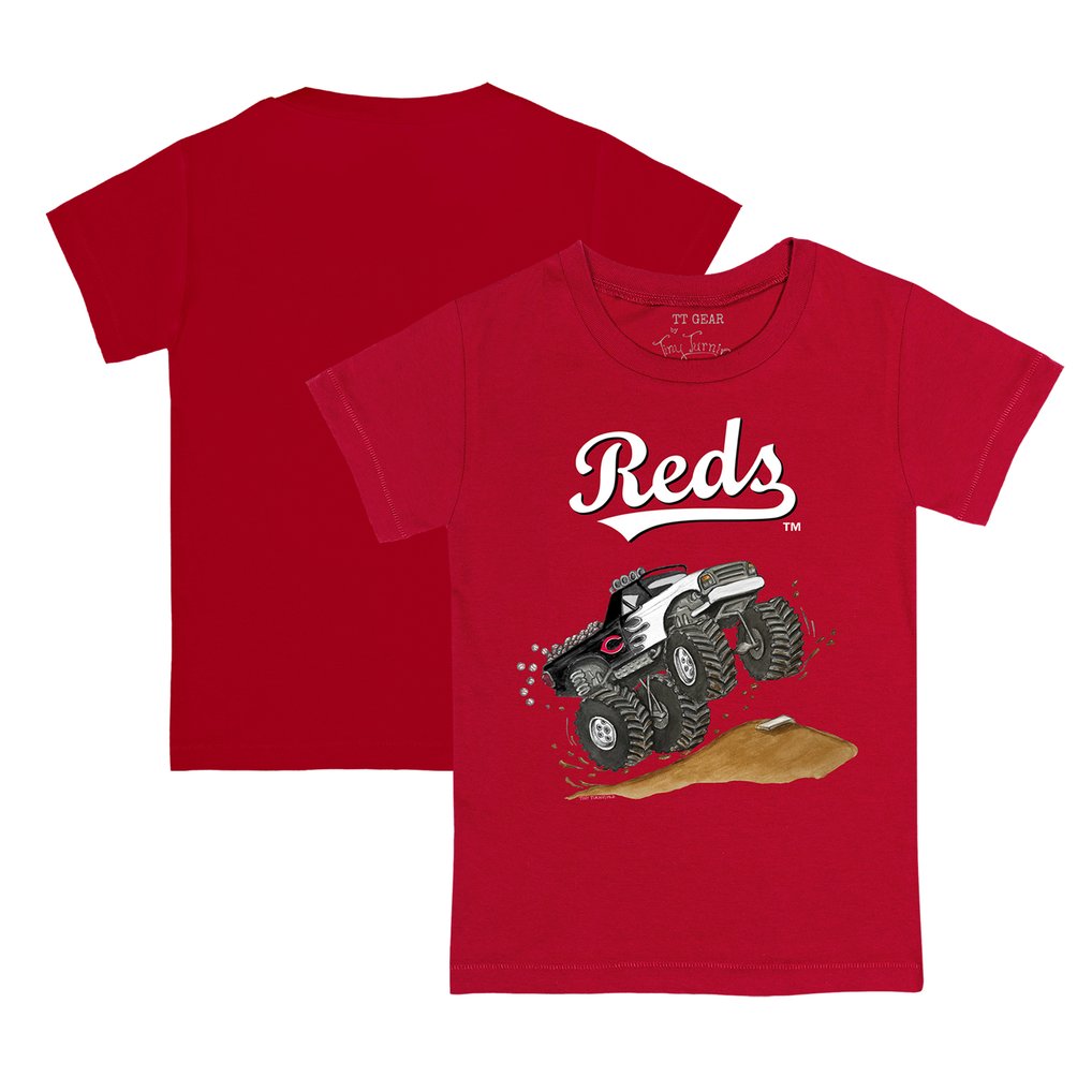 Cincinnati Reds Tiny Turnip Infant Monster Truck T-Shirt - Red