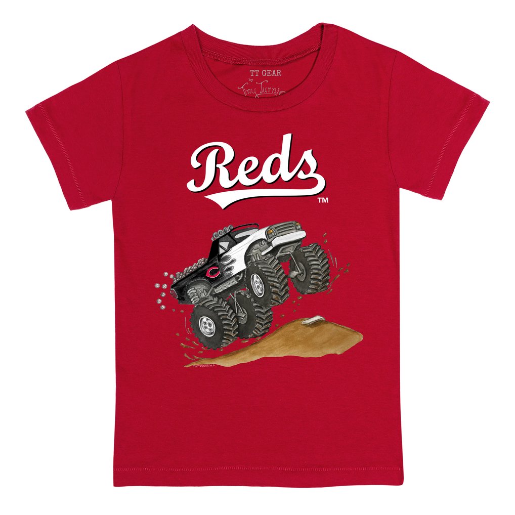 Cincinnati Reds Tiny Turnip Infant Monster Truck T-Shirt - Red