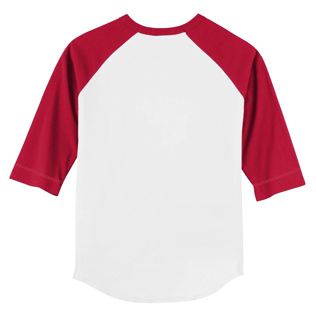 Cincinnati Reds Tiny Turnip Infant Stacked Raglan 3/4 Sleeve T-Shirt - White/Red