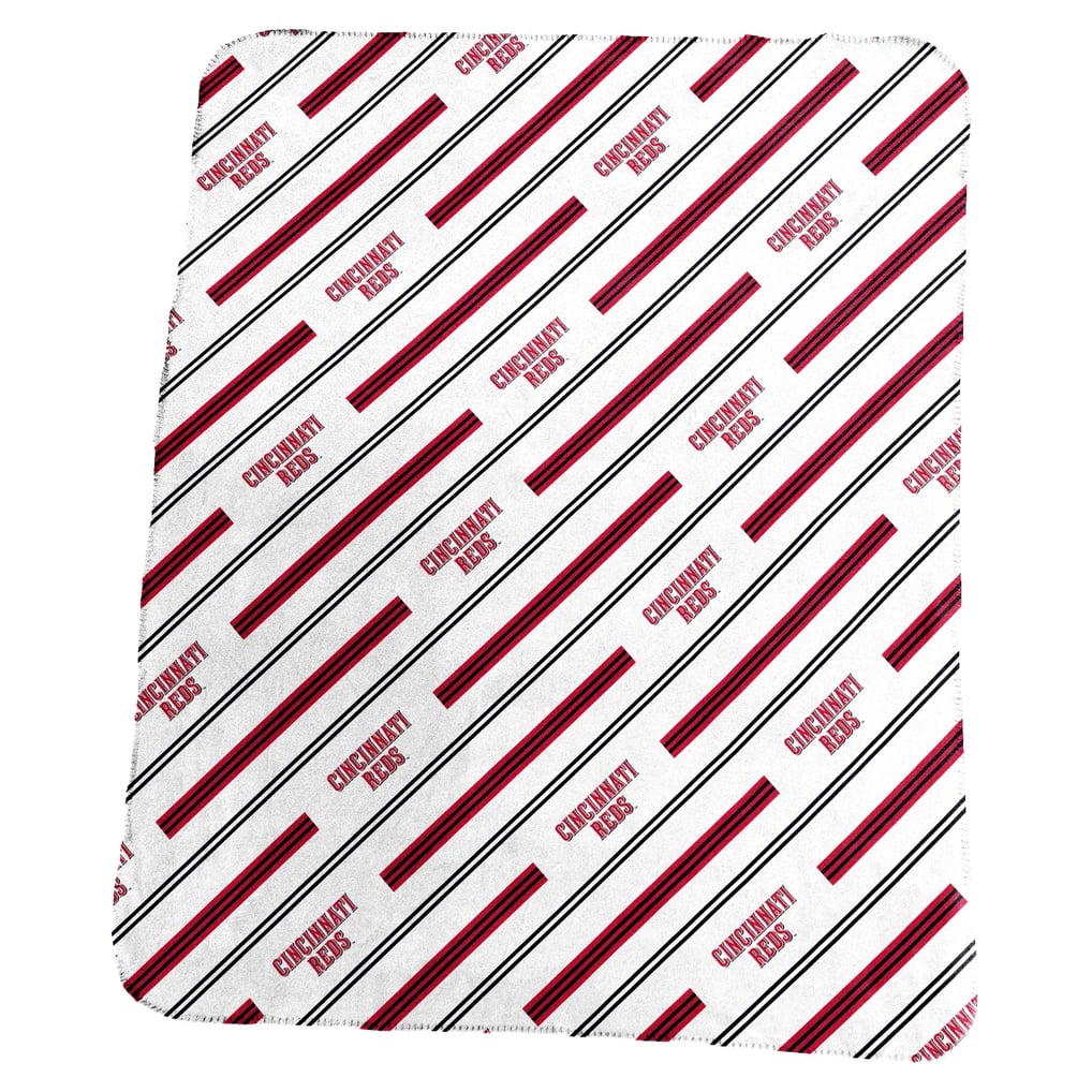Cincinnati Reds Logo Brands 50" x 60" Classic Vertical Stripe Fleece Throw Blanket