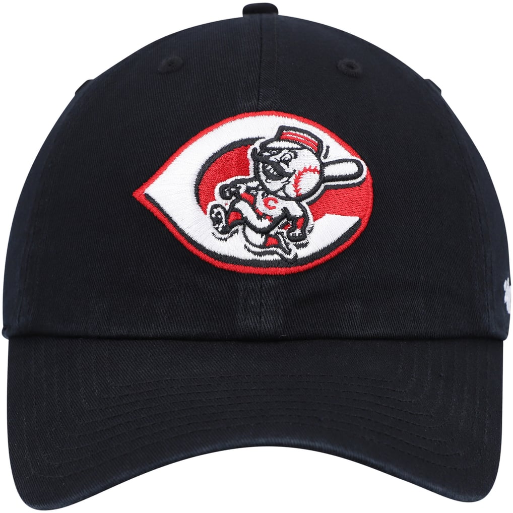  Cincinnati Reds '47 Cooperstown Collection Clean Up Adjustable Hat - Black