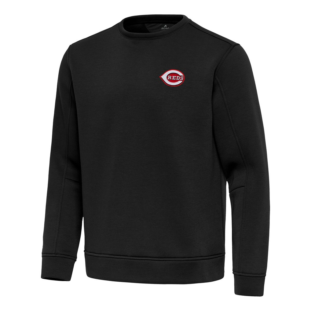 Cincinnati Reds Antigua Relevant Lightweight Pullover Sweatshirt - Black