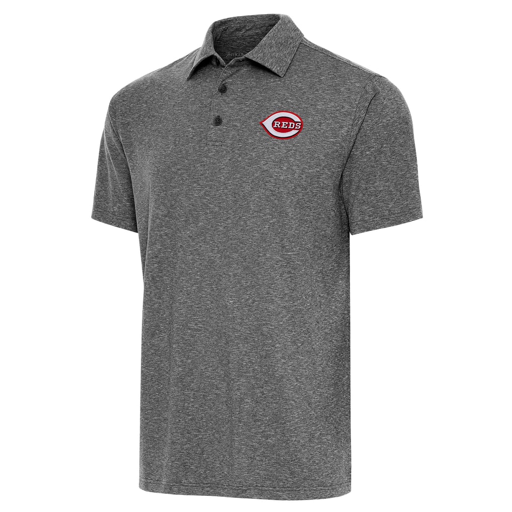  Cincinnati Reds Antigua Par Polo - Heather Black