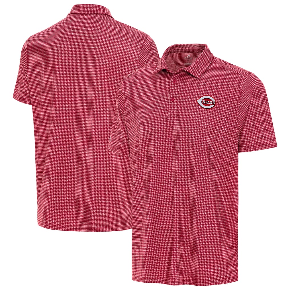 Cincinnati Reds Antigua Replica Polo - Heather Red