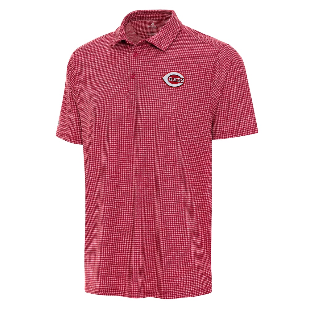 Cincinnati Reds Antigua Replica Polo - Heather Red