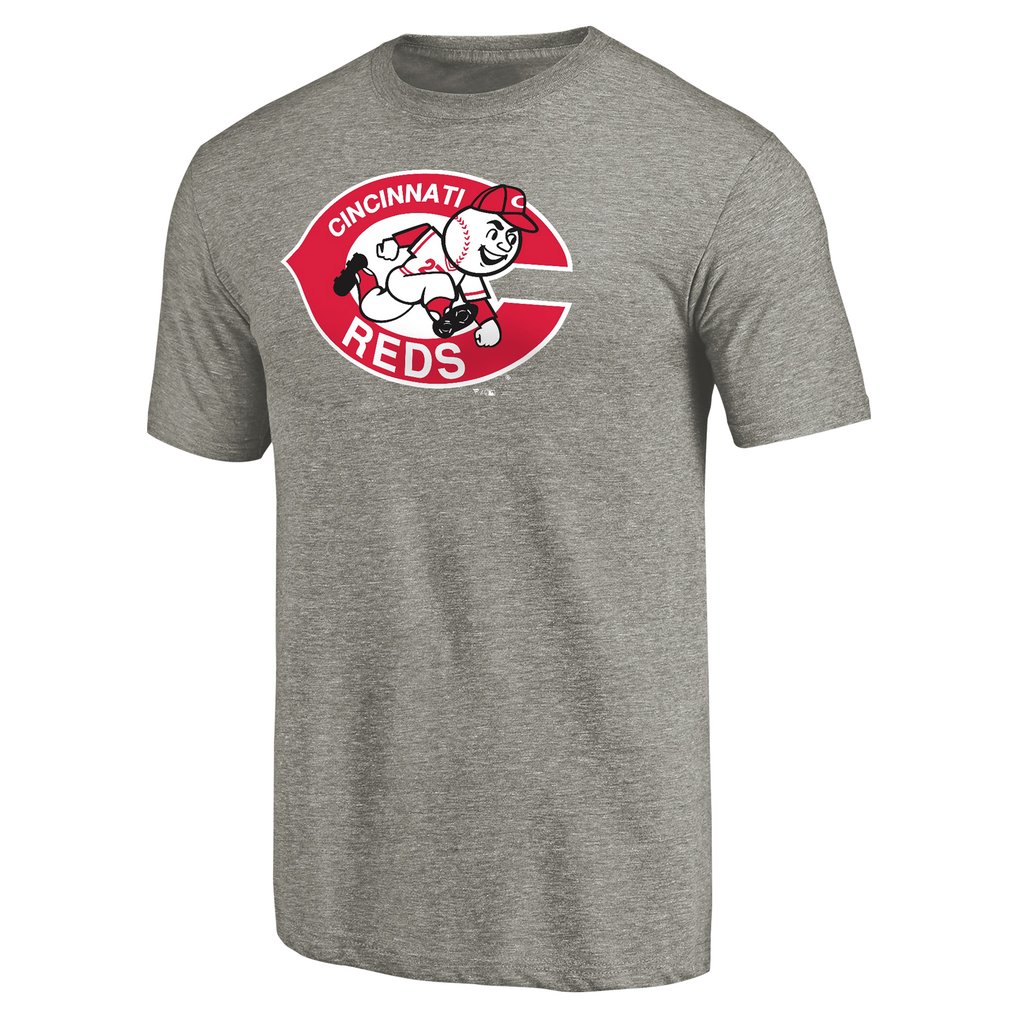 Cincinnati Reds Cooperstown Collection Forbes Tri-Blend T-Shirt - Ash