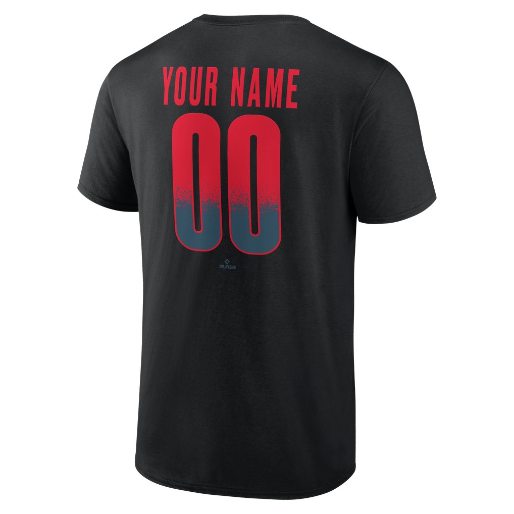 Cincinnati Reds  Home Field Pop Personalized Name & Number T-Shirt - Black