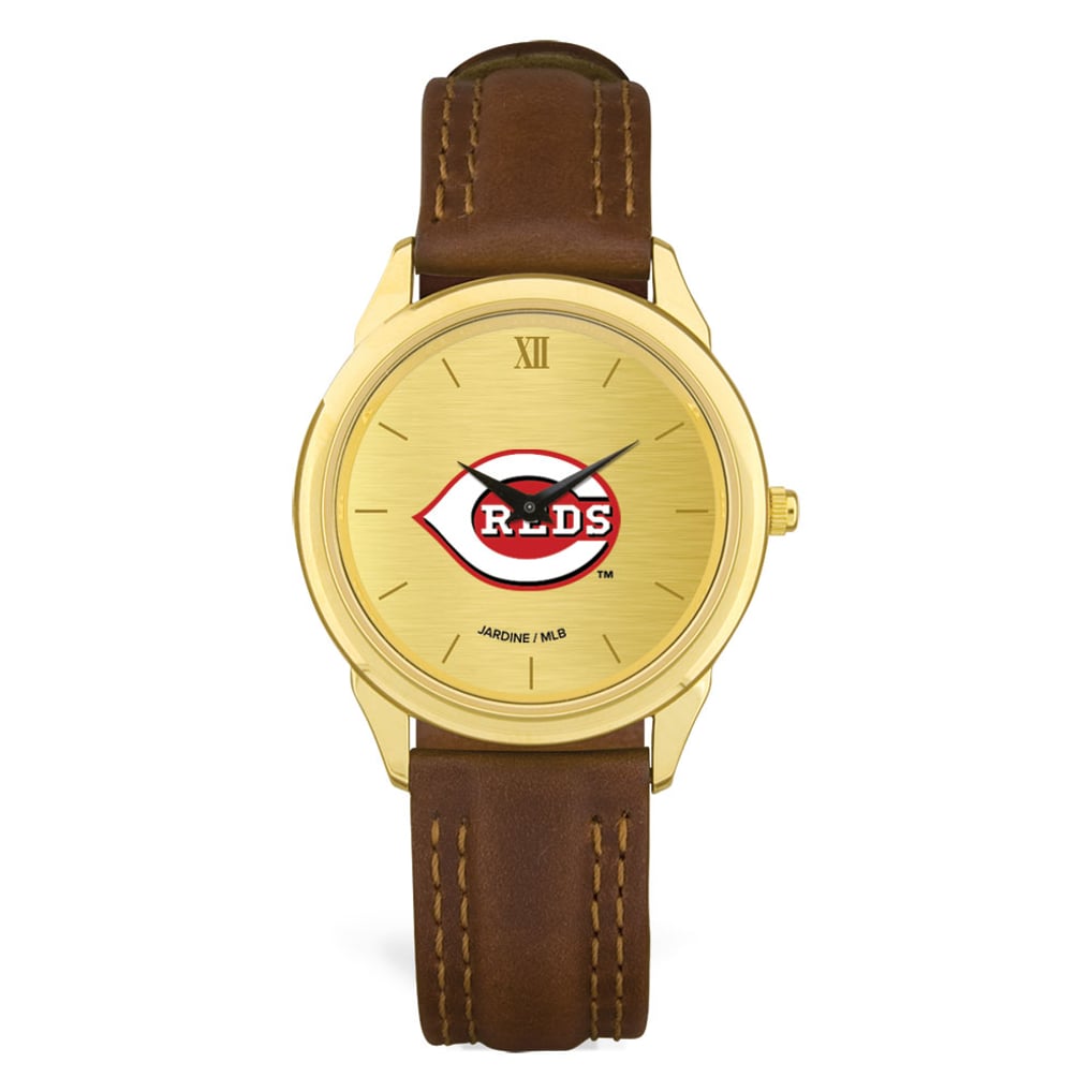  Cincinnati Reds Leather Wristwatch - Brown