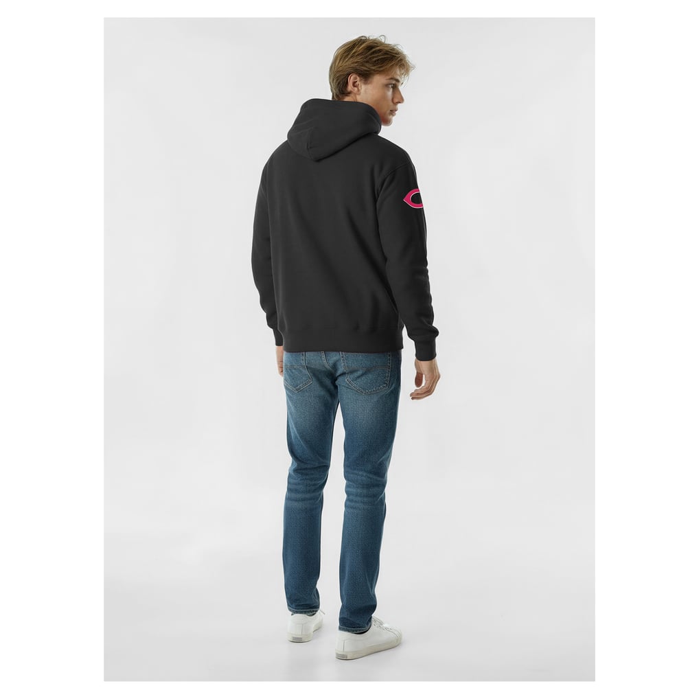  Cincinnati Reds Champion Reverse Weave Chenille Hoodie - Black