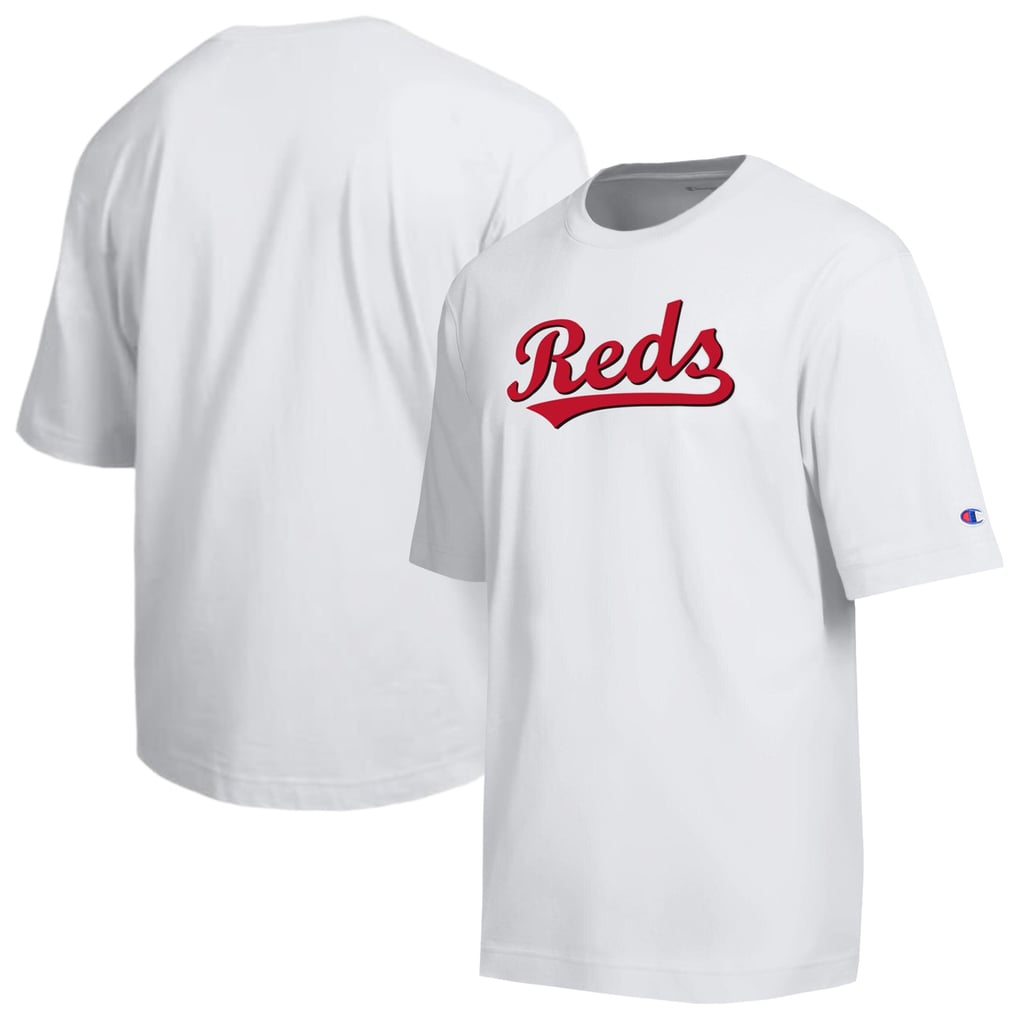 Cincinnati Reds Champion All Star Arched Chenille Wordmark T-Shirt - White
