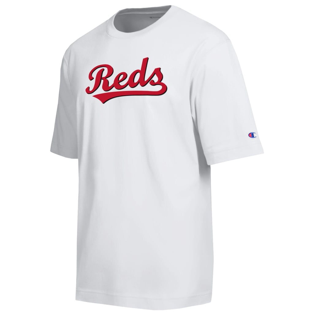 Cincinnati Reds Champion All Star Arched Chenille Wordmark T-Shirt - White