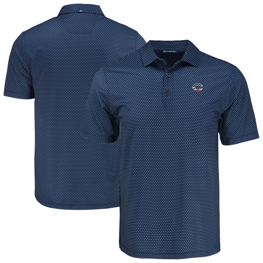 Cincinnati Reds Cutter & Buck Pike Eco Shadow Check Print - Navy