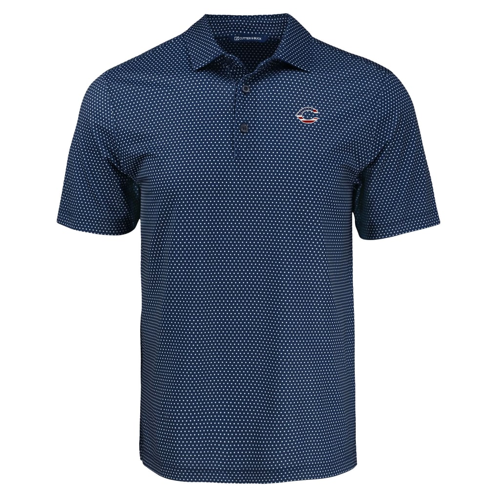 Cincinnati Reds Cutter & Buck Pike Eco Shadow Check Print - Navy