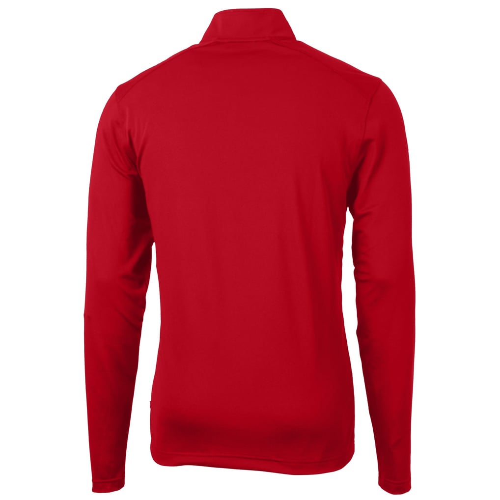  Cincinnati Reds Cutter & Buck Virtue Eco Pique Recycled Quarter-Zip Pullover Top - Red