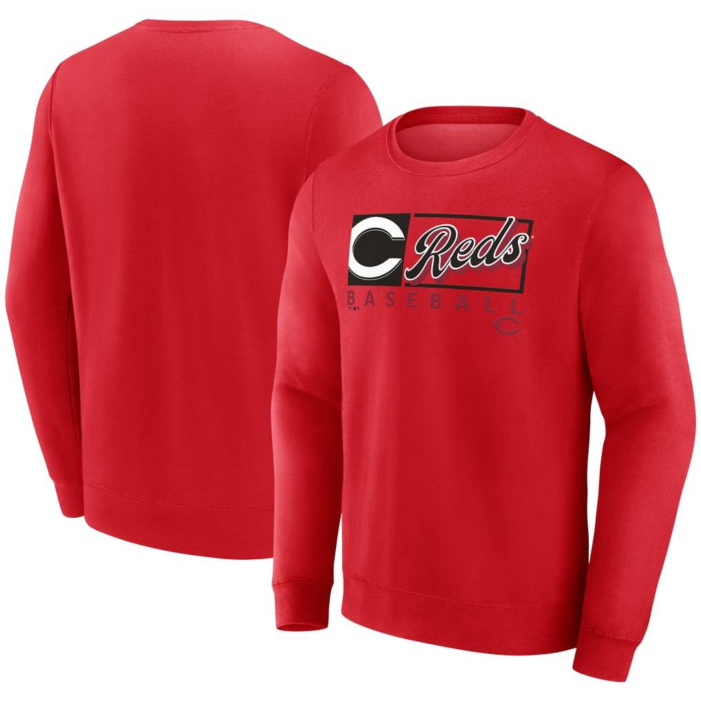 Cincinnati Reds Fanatics Focus Fleece Pullover Sweatshirt - Red