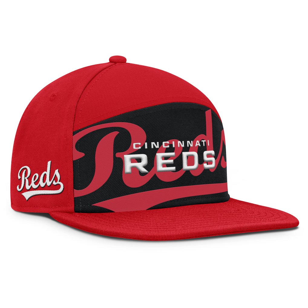 Cincinnati Reds Fanatics Clubhouse Splitter Snapback Hat - Red/Black