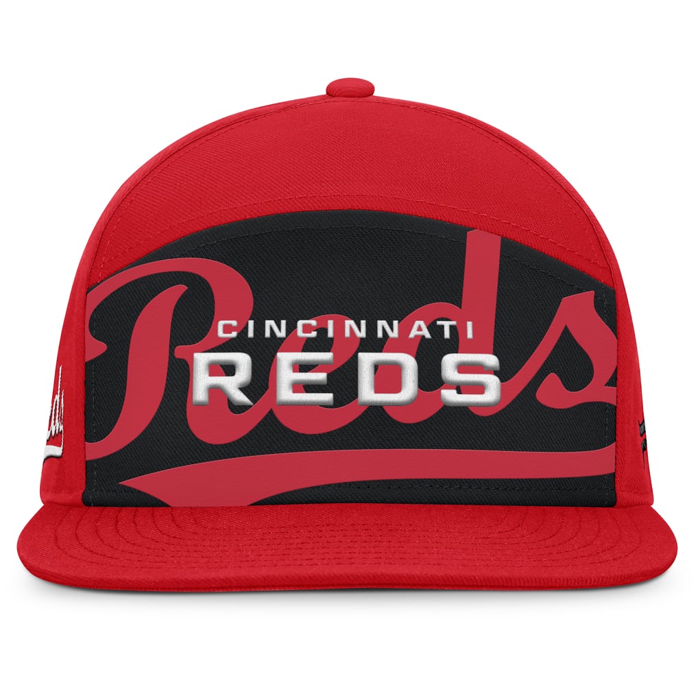 Cincinnati Reds Fanatics Clubhouse Splitter Snapback Hat - Red/Black