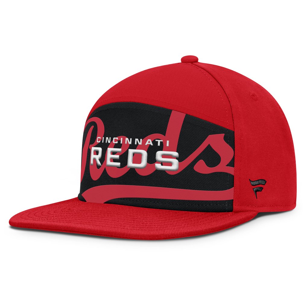 Cincinnati Reds Fanatics Clubhouse Splitter Snapback Hat - Red/Black