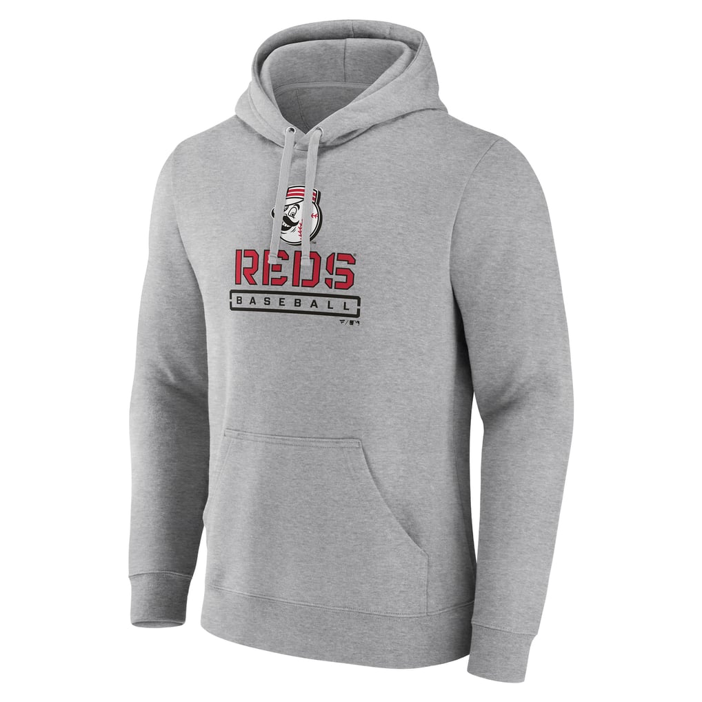 Cincinnati Reds Evanston Stencil Pullover Hoodie - Gray