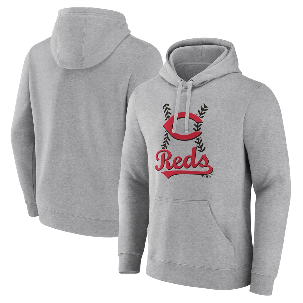 Cincinnati Reds Fastball Pullover Hoodie - Gray
