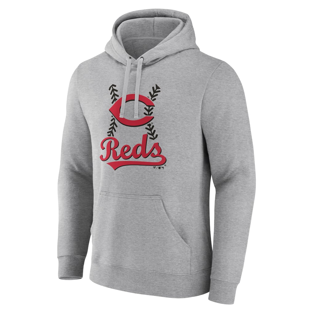 Cincinnati Reds Fastball Pullover Hoodie - Gray
