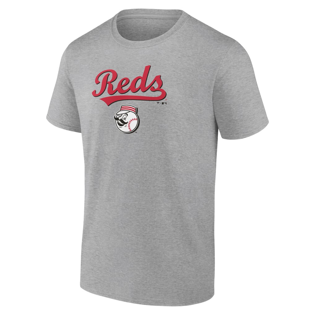 Cincinnati Reds Team Lockup T-Shirt - Heather Gray