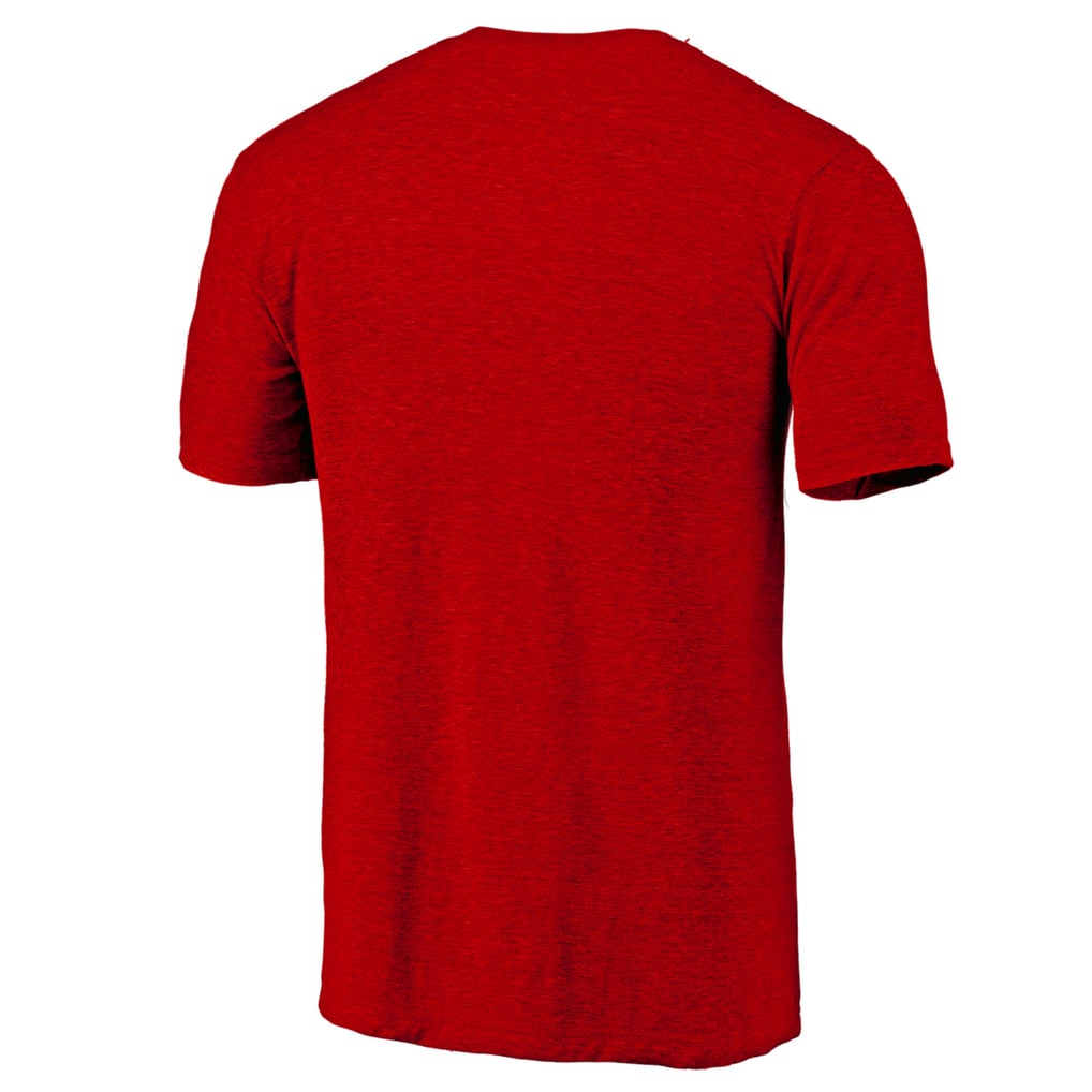Cincinnati Reds Official Logo Tri-Blend T-Shirt - Heather Red