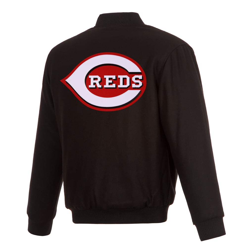  Cincinnati Reds JH Design Full-Snap Reversible Wool Jacket - Black