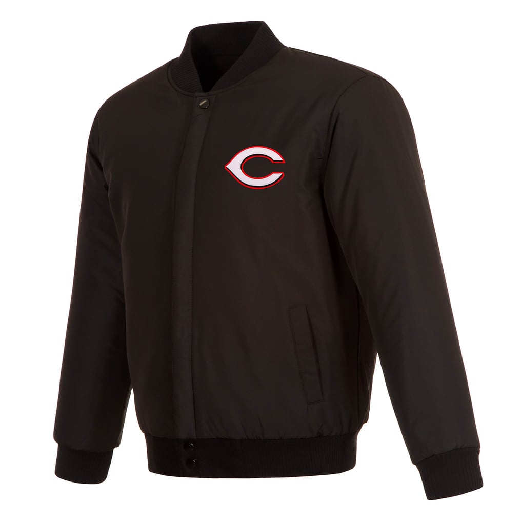  Cincinnati Reds JH Design Full-Snap Reversible Wool Jacket - Black