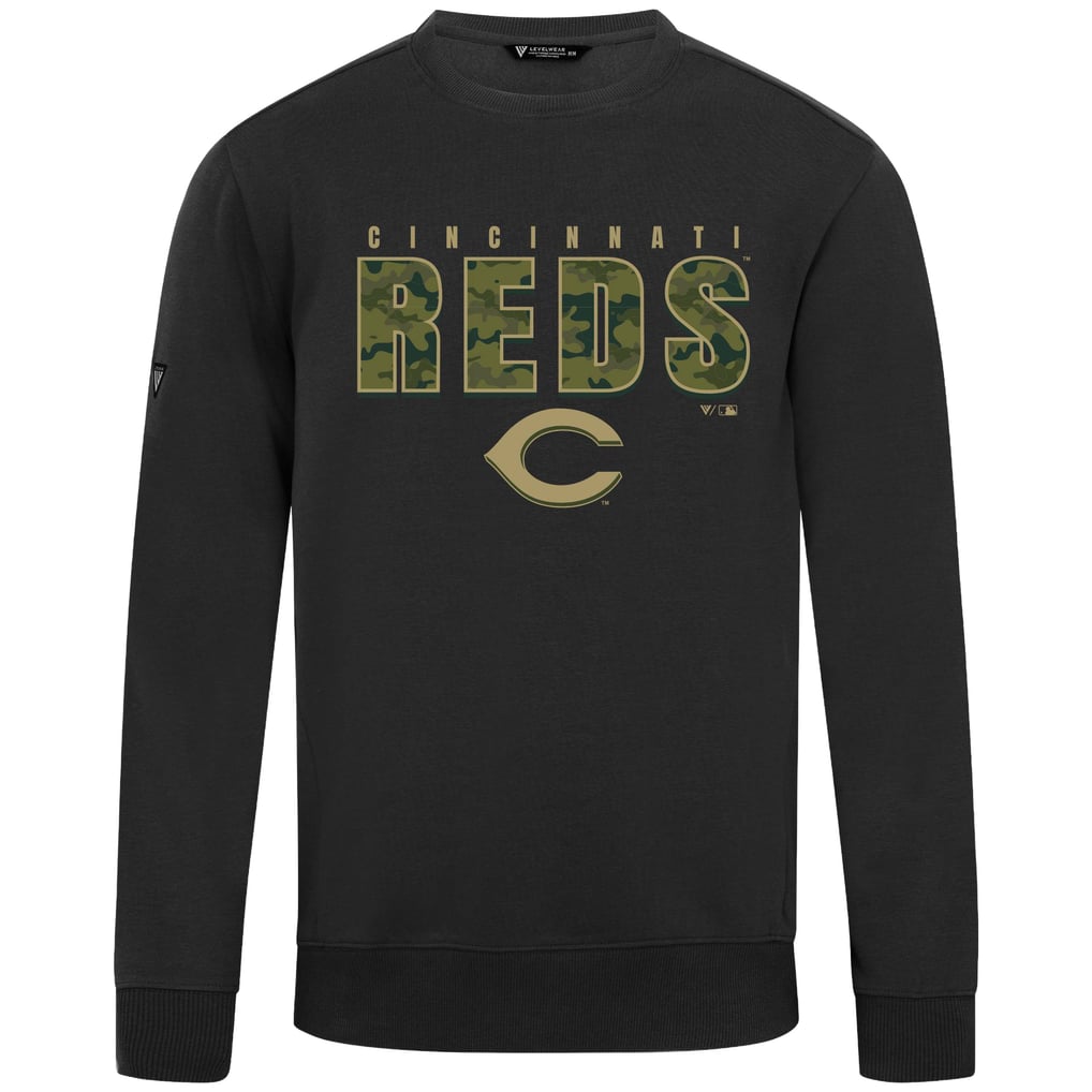  Cincinnati Reds Levelwear Zane Protect Pullover Sweatshirt - Black
