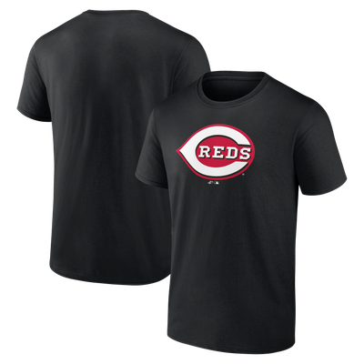 Cincinnati Reds Logo Athletic Official Logo T-Shirt - Black