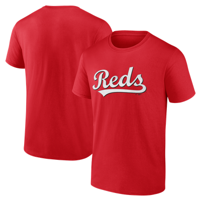 Cincinnati Reds Logo Athletic Wordmark T-Shirt - Red