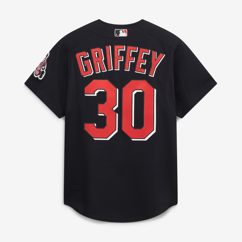 Ken Griffey Jr. Cincinnati Reds Mitchell & Ness Cooperstown Collection Authentic Mesh Batting Practice Jersey - Black