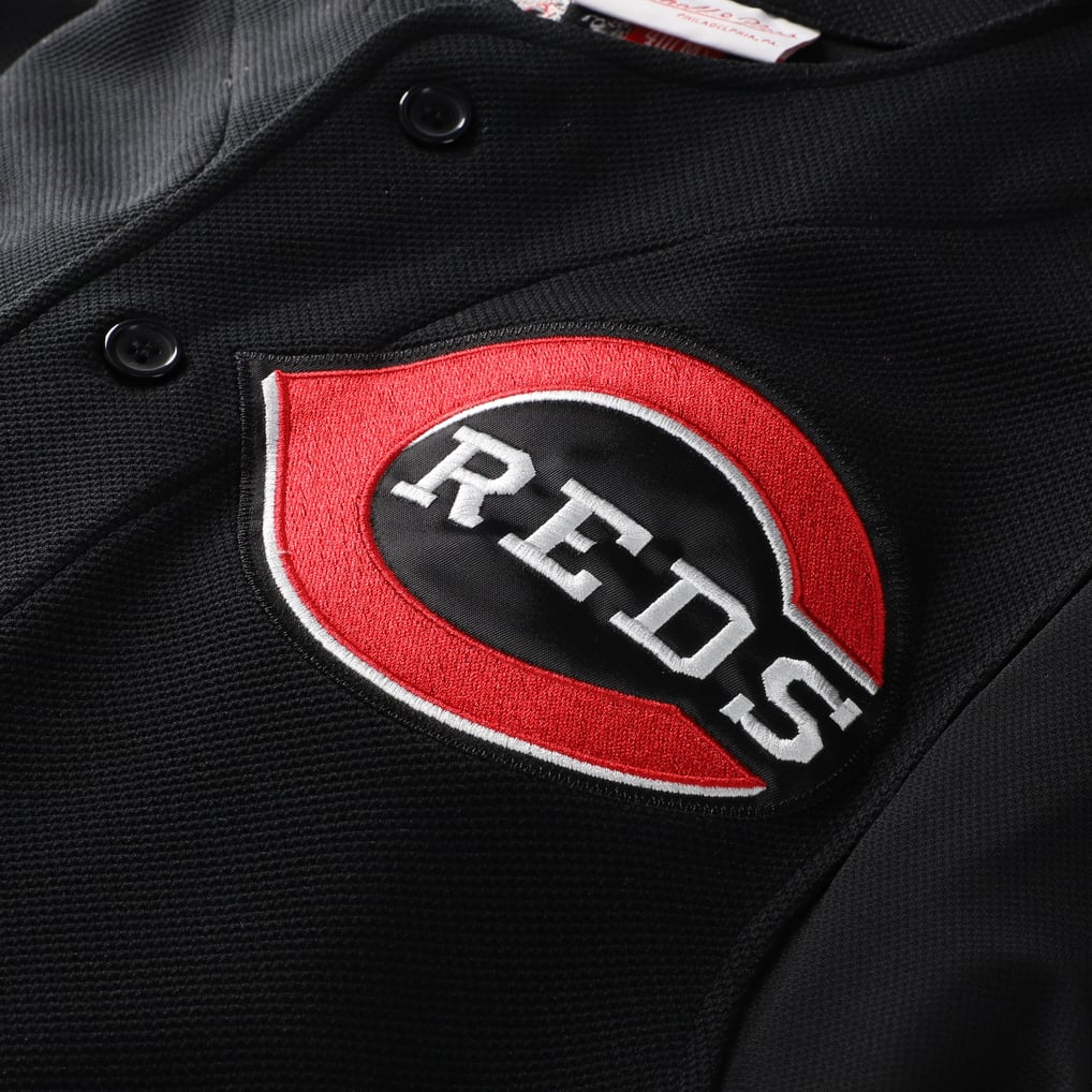 Ken Griffey Jr. Cincinnati Reds Mitchell & Ness Cooperstown Collection Authentic Mesh Batting Practice Jersey - Black
