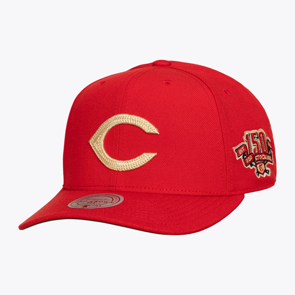  Cincinnati Reds Mitchell & Ness Secondary Pop Pro Snapback Hat - Red