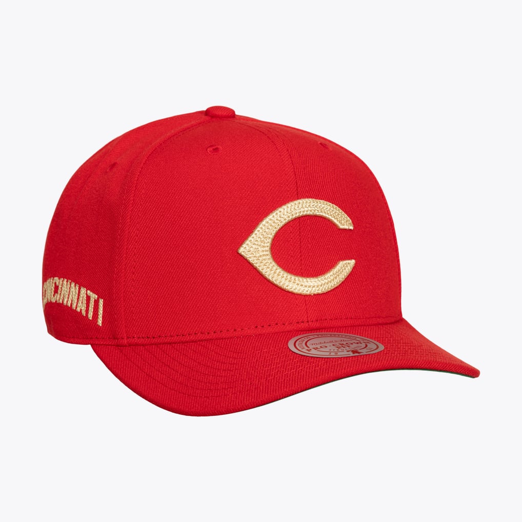  Cincinnati Reds Mitchell & Ness Secondary Pop Pro Snapback Hat - Red