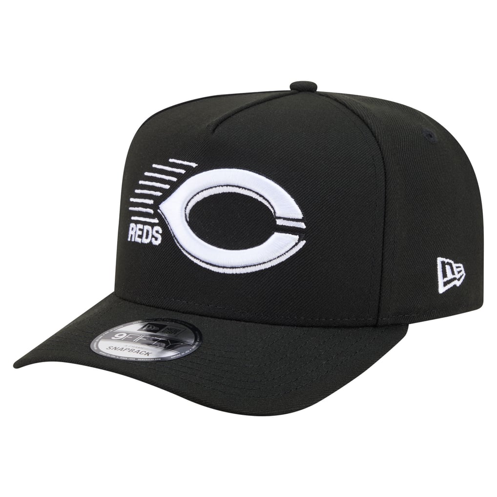  Cincinnati Reds New Era Motion A-Frame 9FIFTY Snapback Hat - Black