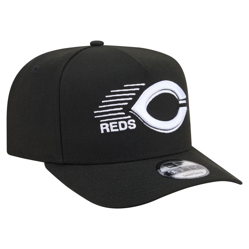  Cincinnati Reds New Era Motion A-Frame 9FIFTY Snapback Hat - Black