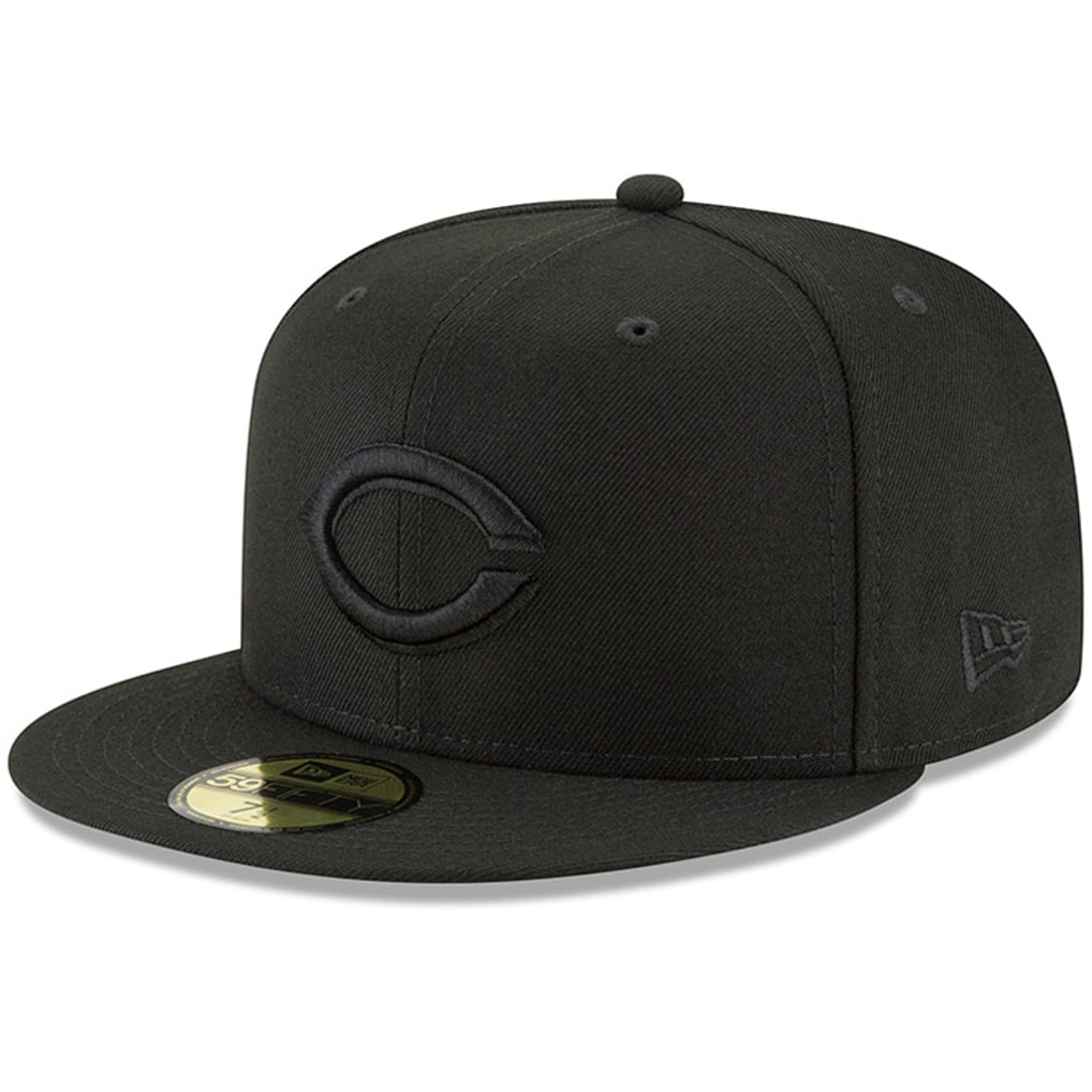 Cincinnati Reds New Era Primary Logo Basic 59FIFTY Fitted Hat - Black