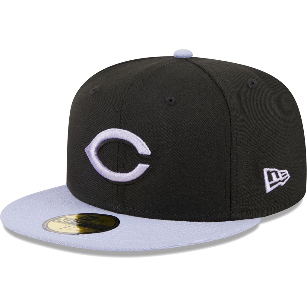  Cincinnati Reds New Era Side Patch 59FIFTY Fitted Hat - Black