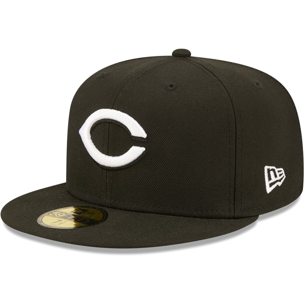 Cincinnati Reds New Era Team Logo 59FIFTY Fitted Hat - Black