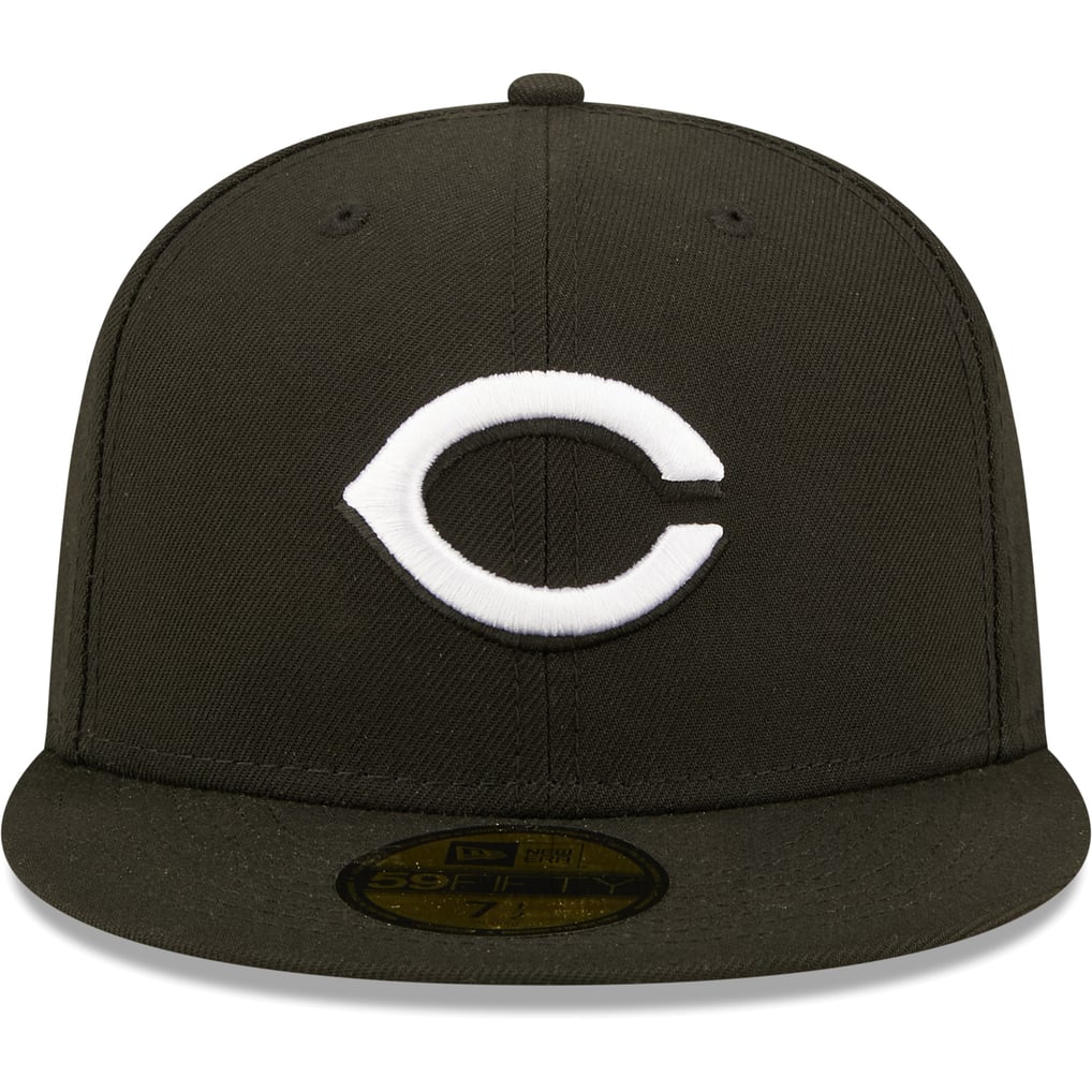 Cincinnati Reds New Era Team Logo 59FIFTY Fitted Hat - Black