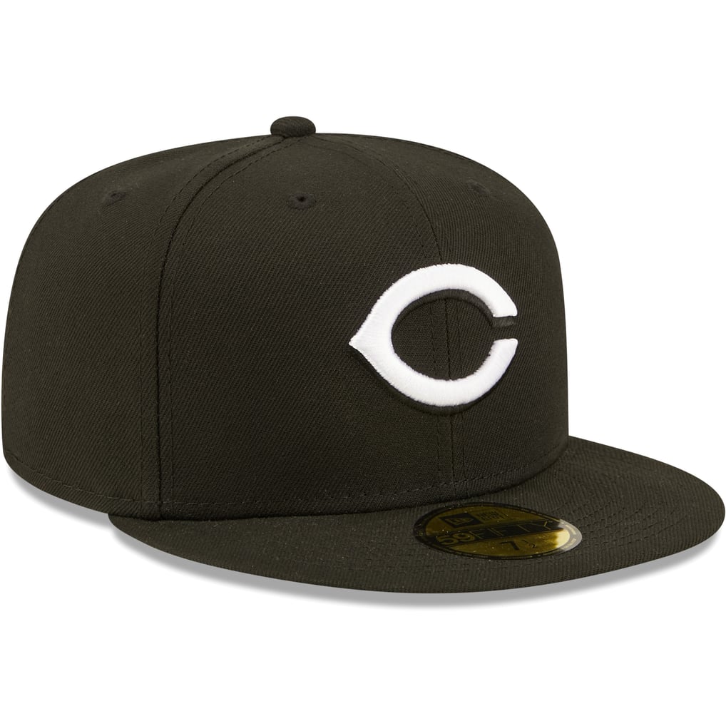 Cincinnati Reds New Era Team Logo 59FIFTY Fitted Hat - Black