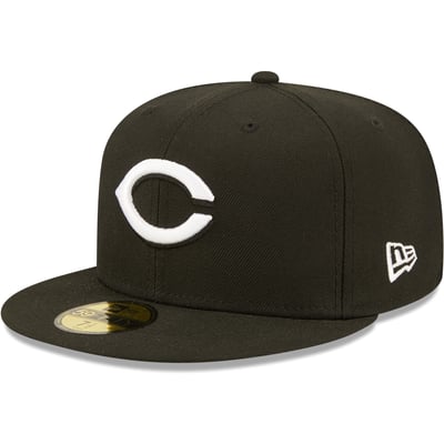 Cincinnati Reds New Era Team Logo 59FIFTY Fitted Hat - Black