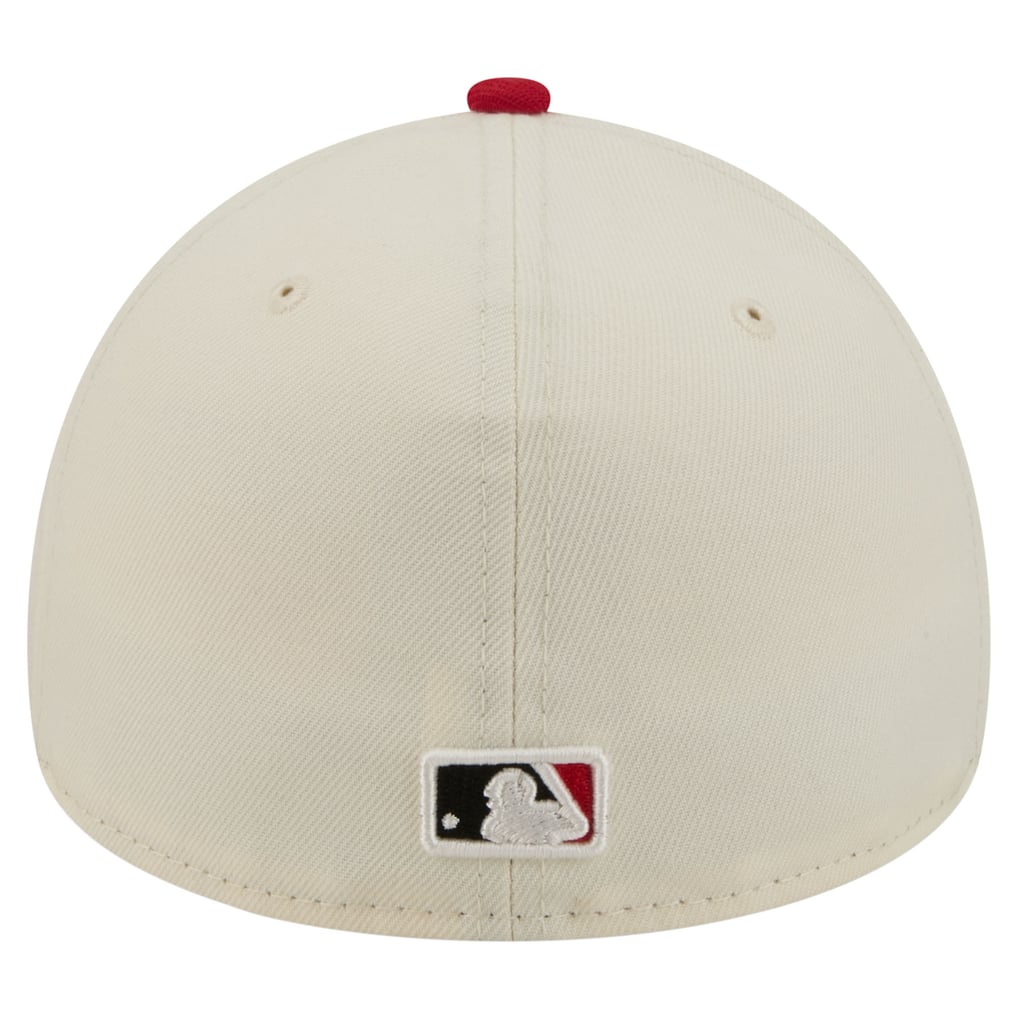  Cincinnati Reds New Era Chrome A-Frame 59FORTY Fitted Hat - Cream