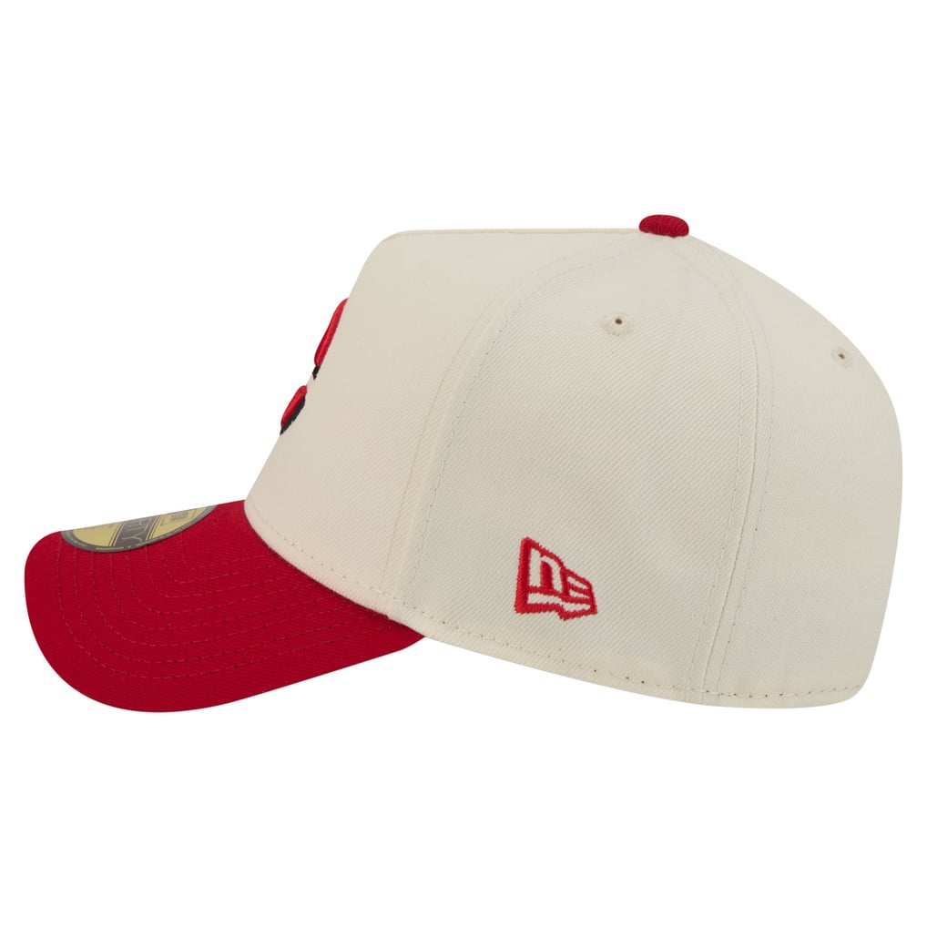  Cincinnati Reds New Era Chrome A-Frame 59FORTY Fitted Hat - Cream