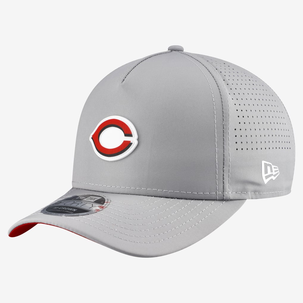  Cincinnati Reds New Era Micro Logo 9FORTY M-Crown A-Frame Adjustable Hat - Gray