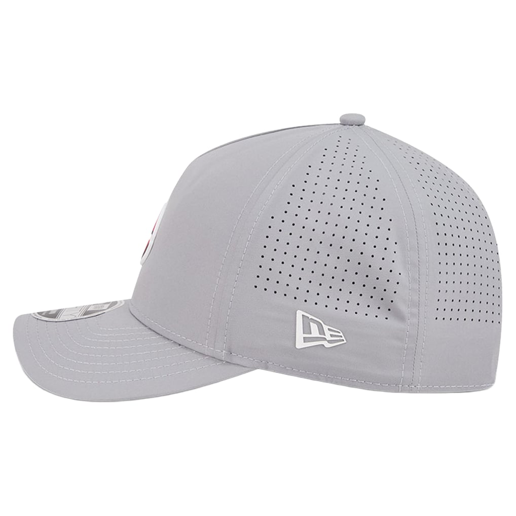  Cincinnati Reds New Era Micro Logo 9FORTY M-Crown A-Frame Adjustable Hat - Gray