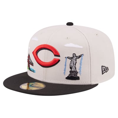  Cincinnati Reds New Era City Icon 59FIFTY Fitted Hat - Khaki